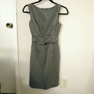 Banana Republic Gray Belted Dress